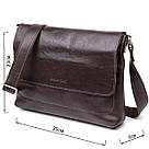 Шкіряна чоловіча сумка GRANDE PELLE 11430 Коричневий, фото 3