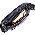 Практична шкіряна чоловіча сумка-месенджер GRANDE PELLE 11433 Темно-синій, фото 6