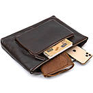 Шкіряна чоловіча прямокутна сумка для ноутбука GRANDE PELLE 11438 Коричневий, фото 6