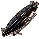 Шкіряна чоловіча прямокутна сумка для ноутбука GRANDE PELLE 11438 Коричневий, фото 7