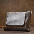 Шкіряна чоловіча прямокутна сумка для ноутбука GRANDE PELLE 11438 Коричневий, фото 9