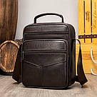 Мессенджер шкіряний 14991 Vintage Коричневий, фото 6