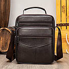 Мессенджер шкіряний 14991 Vintage Коричневий, фото 7