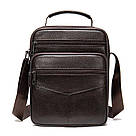 Мессенджер шкіряний 14991 Vintage Коричневий, фото 8