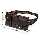 Поясна cумка чоловіча Vintage 14747 Коричнева, фото 3