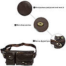 Поясна cумка чоловіча Vintage 14747 Коричнева, фото 4