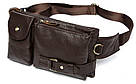 Поясна cумка чоловіча Vintage 14747 Коричнева, фото 7