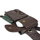 Поясна cумка чоловіча Vintage 14747 Коричнева, фото 9