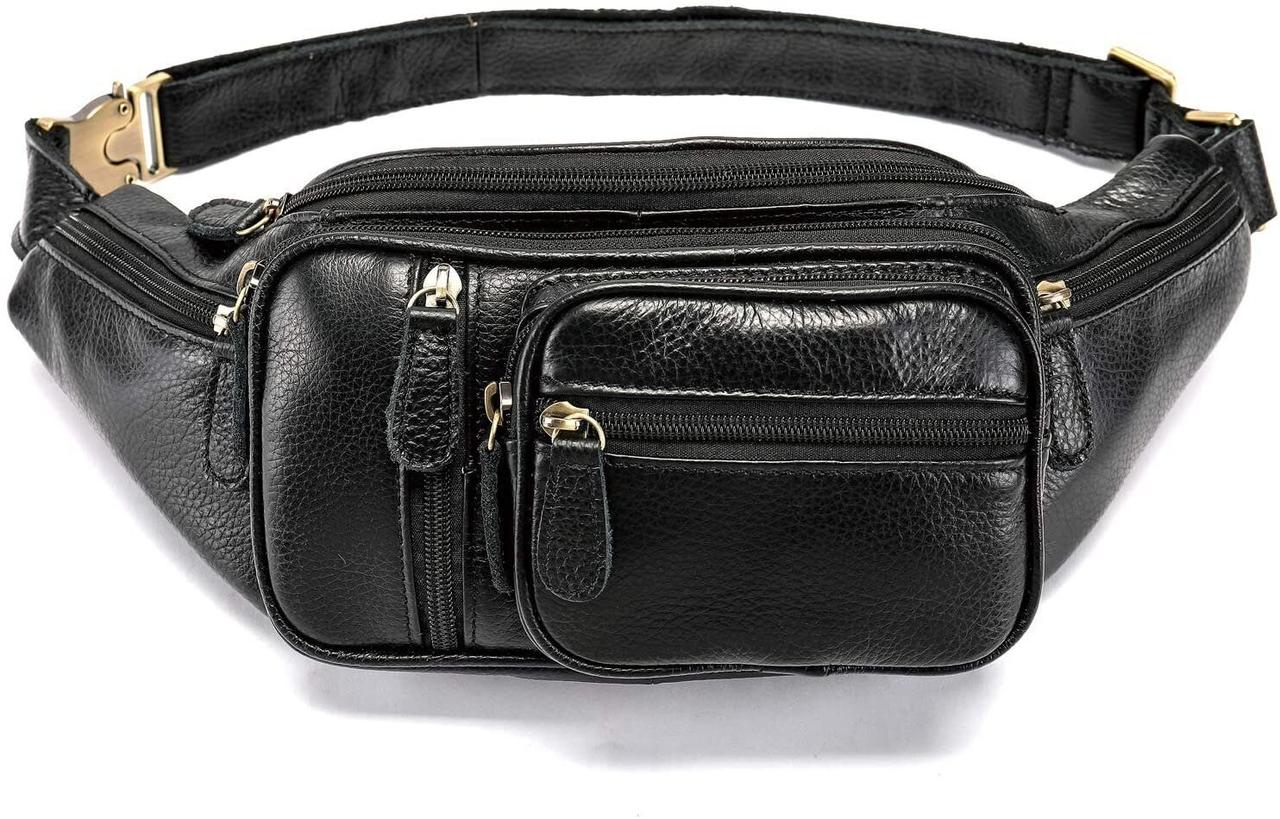 Поясна cумка чоловіча Vintage 14817 Чорна, фото 1