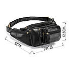 Поясна cумка чоловіча Vintage 14817 Чорна, фото 4
