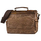 Солідний портфель на плече Vintage 20119 Коричневий, фото 2