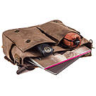 Солідний портфель на плече Vintage 20119 Коричневий, фото 5