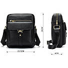 Сумка стильна чоловіча Vintage 14649 Чорна, фото 3