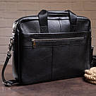 Сумка ділова чоловіча шкіряна Vintage 14794 Чорна, фото 6