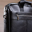 Сумка ділова чоловіча шкіряна Vintage 14794 Чорна, фото 9