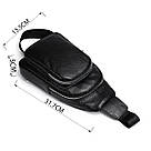 Сумка з зернистої шкіри через плече 20242 Vintage Чорна, фото 3