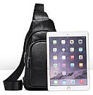 Сумка з зернистої шкіри через плече 20242 Vintage Чорна, фото 5