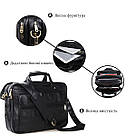 Сумка чоловіча Vintage 14242 для ноутбука 15.6 Чорна, фото 4