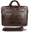 Сумка чоловіча Vintage 14371 для ноутбука 17 дюймів Коричнева, фото 2
