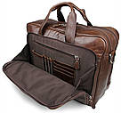 Сумка чоловіча Vintage 14371 для ноутбука 17 дюймів Коричнева, фото 7