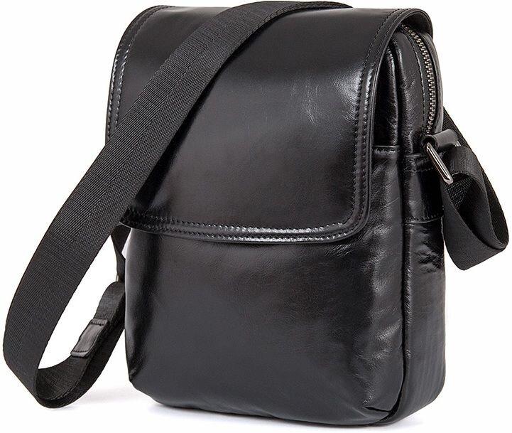 Сумка чоловіча Vintage 14470 шкіряна Чорна, фото 1