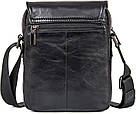 Сумка чоловіча Vintage 14470 шкіряна Чорна, фото 2