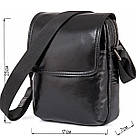 Сумка чоловіча Vintage 14470 шкіряна Чорна, фото 3