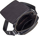 Сумка чоловіча Vintage 14470 шкіряна Чорна, фото 7