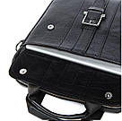 Сумка чоловіча Vintage 14674 Чорна, фото 9