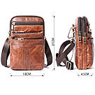 Сумка чоловіча Vintage 14724 Коричнева, фото 3