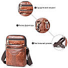 Сумка чоловіча Vintage 14724 Коричнева, фото 4