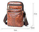 Сумка чоловіча Vintage 14724 Коричнева, фото 5