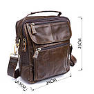 Сумка чоловіча Vintage 14764 Коричнева, фото 3