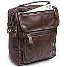 Сумка чоловіча Vintage 14764 Коричнева, фото 6