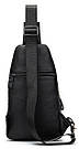 Сумка чоловіча зі шкіри через плече Vintage 14784 Чорна, фото 2