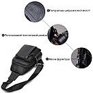 Сумка чоловіча зі шкіри через плече Vintage 14784 Чорна, фото 4