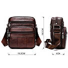 Сумка чоловіча шкіряна Vintage 14987 Коричнева, фото 2