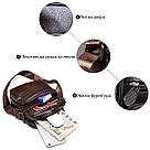 Сумка чоловіча шкіряна Vintage 14987 Коричнева, фото 3