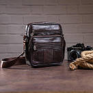 Сумка чоловіча шкіряна Vintage 14987 Коричнева, фото 5