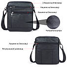 Сумка чоловіча флотар Vintage 14720 Чорна, фото 4