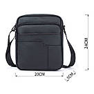 Сумка чоловіча флотар Vintage 14743 Чорна, фото 3