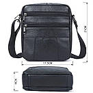 Сумка чоловіча флотар Vintage 14758 Чорна, фото 3