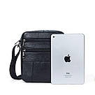 Сумка чоловіча флотар Vintage 14758 Чорна, фото 10