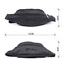 Універсальна сумка на пояс з якісного поліестеру FABRA 22580 Чорний, фото 2