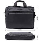 Практична ділова сумка з якісного поліестеру FABRA 22585 Чорний, фото 2