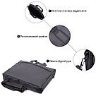 Практична ділова сумка з якісного поліестеру FABRA 22585 Чорний, фото 3