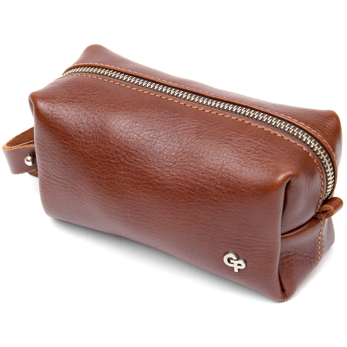 Чоловіча косметичка з натуральної шкіри GRANDE PELLE 11414 Коричневий, фото 1