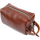 Чоловіча косметичка з натуральної шкіри GRANDE PELLE 11414 Коричневий, фото 2