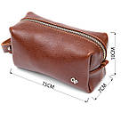Чоловіча косметичка з натуральної шкіри GRANDE PELLE 11414 Коричневий, фото 3