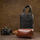 Чоловіча косметичка з натуральної шкіри GRANDE PELLE 11414 Коричневий, фото 4